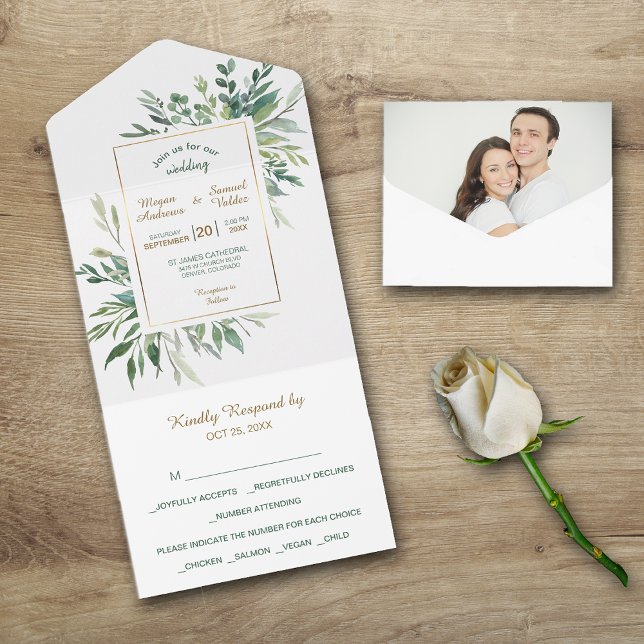 Grüne Blätter Gold Frame Foto Vorlage Alle in eine (Von Creator hochgeladen)