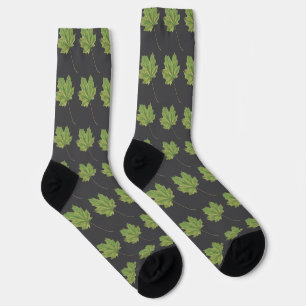 Grüne Blätter Graue Socken
