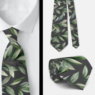 Grüne Blätter Grüne Natur Botanisches Lässig Krawatte