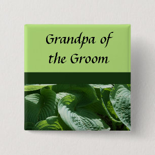 grüne Blätter, Hochzeit, Buttone Button