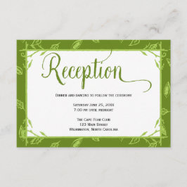 Grüne Blätter Hochzeitskarte Begleitkarte
