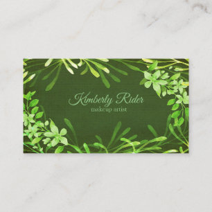 Grüne Blätter im Frühjahr Visitenkarte