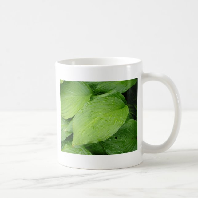 Grüne Blätter Kaffeetasse (Rechts)