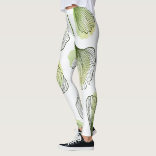 Grüne Blätter Leggings