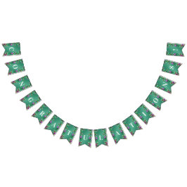 Grüne Blätter Lila Edelsteine Jagdflagge Wimpelkette