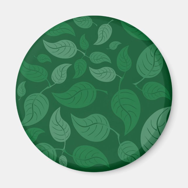 Grüne Blätter Magnet (Vorne)