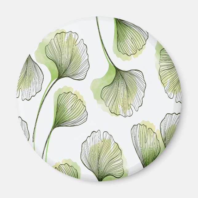 Grüne Blätter Magnet (Vorne)