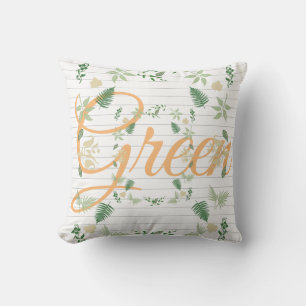 Grüne Blätter Pflanzen Natur Wurfkissen Kissen