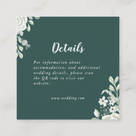 Grüne Blätter QR-Code Details Begleitkarte