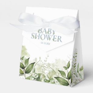 Grüne Blätter Staubblau Geschenkbox für Baby Showe Geschenkschachtel