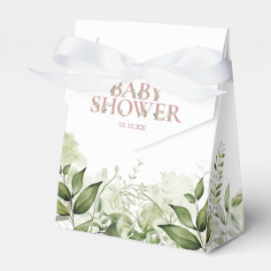 Grüne Blätter Staubige Rose Baby Shower Geschenk Geschenkschachtel