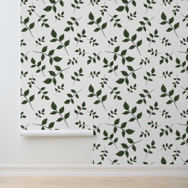 Grüne Blätter Tapete (Anwendung)