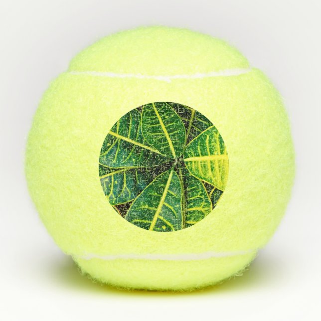 Grüne Blätter Tennisbälle (Vorderseite)