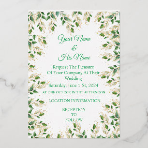 Grüne Blätter Thunder_Cove Folieneinladung