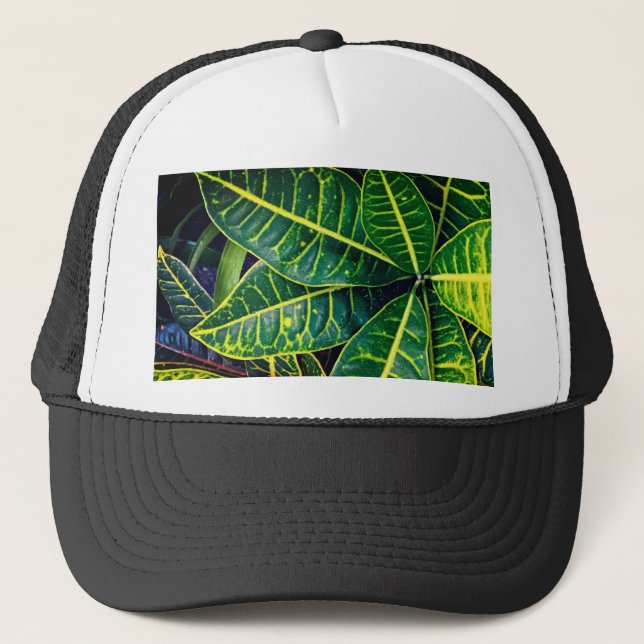 Grüne Blätter Truckerkappe (Vorderseite)