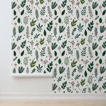 Grüne Blätter und Blume in Weiß