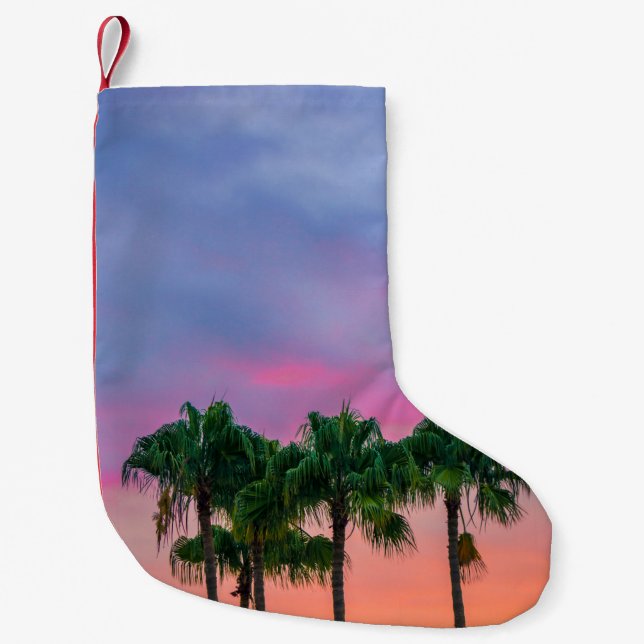 Grüne Blätter unter blauem Himmel während der gold Kleiner Weihnachtsstrumpf (Vorderseite)