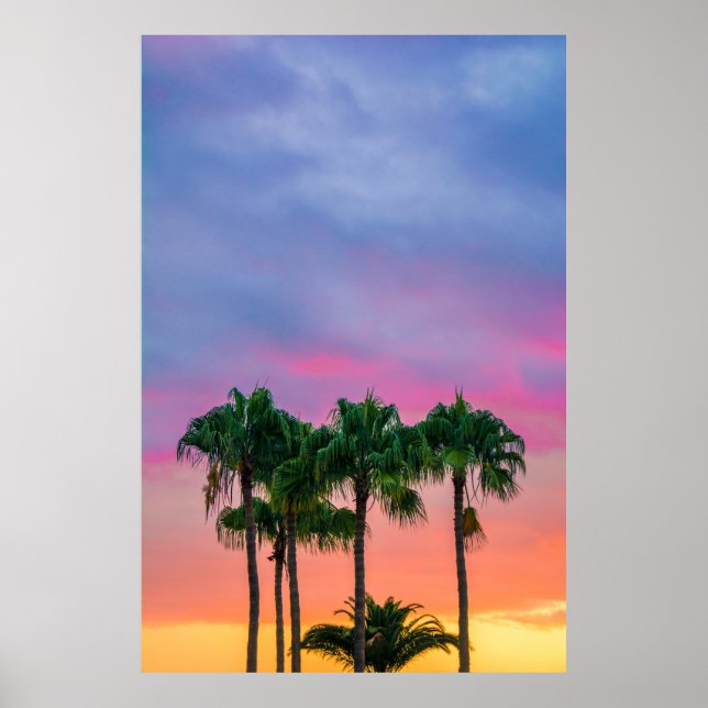 Grüne Blätter unter blauem Himmel während der gold Poster (Vorne)