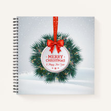 Grüne Blätter Weihnachten | Notebook