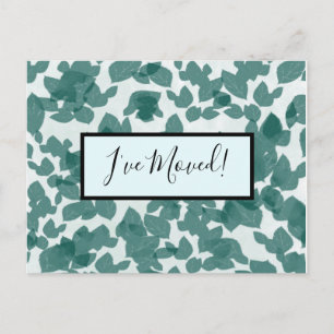 Grüne Blätter zum "Blue Change" Postkarte