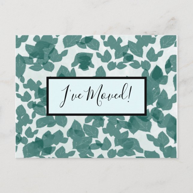 Grüne Blätter zum "Blue Change" Postkarte (Vorderseite)