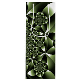 Grüne Blätterblätter Geschenktüte Für Weinflaschen