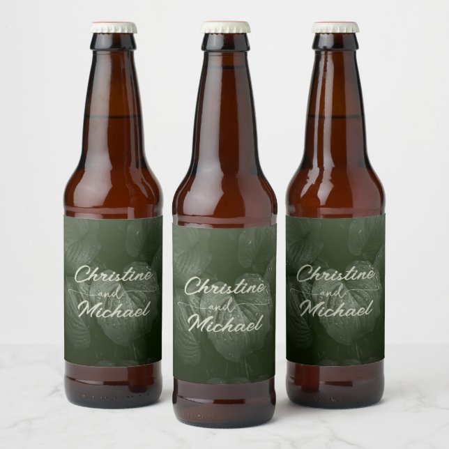 Grüne Blattgemüse, Frühjahrsheirat Bierflaschenetikett (Flaschen)