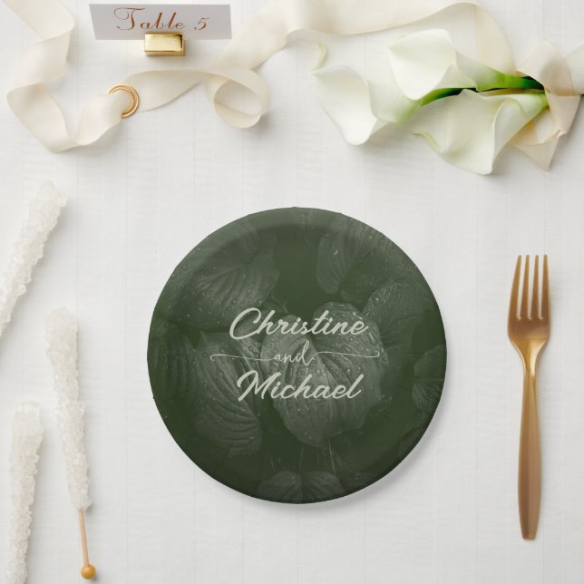 Grüne Blattgemüse, Frühjahrsheirat Pappteller (Hochzeit)