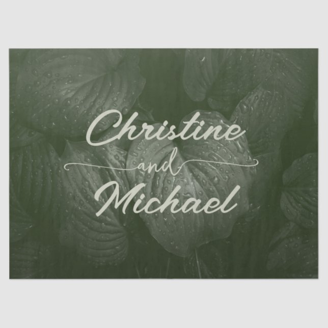 Grüne Blattgemüse, Frühjahrsheirat Seidenpapier (Vorderseite)