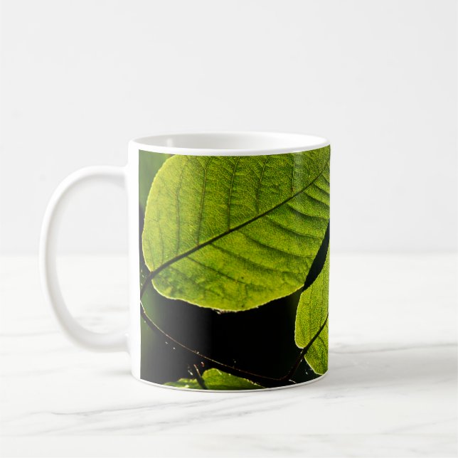Grüne Blattviertel Kaffeetasse (Links)