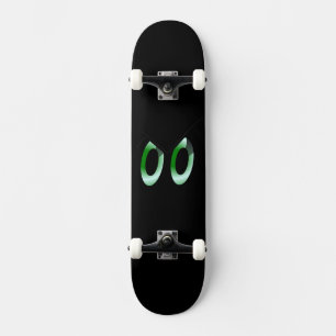 Grüne Blendung Cartoon Augen Skateboard