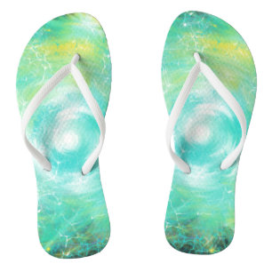 Grüne Blitz Trinity Star Christliche Anbetungskuns Flip Flops
