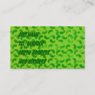 Grüne Blobs auf der Lime Green Business Card Visitenkarte
