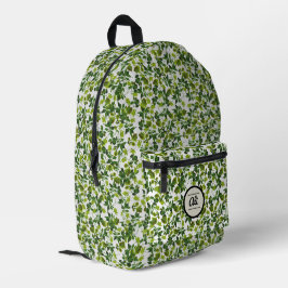 Grüne Blume 2 Bedruckter Rucksack