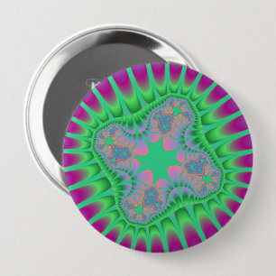 Grüne Blume Button