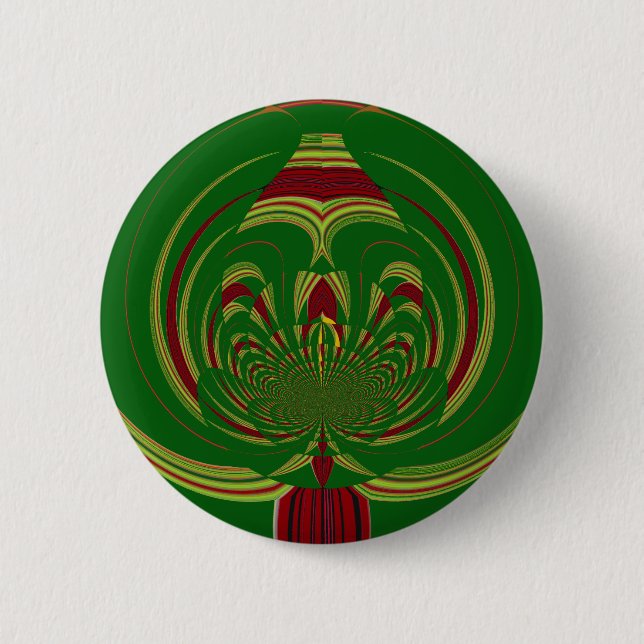 Grüne Blume Button (Vorderseite)