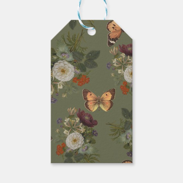 Grüne Blume: Der verzauberte Garten Geschenkanhänger (Vorderseite)