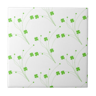 Grüne Blume des hellen Frühlings, kleine Blumendru Fliese