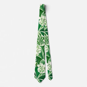 Grüne Blume, elegantes Blumendesign Krawatte