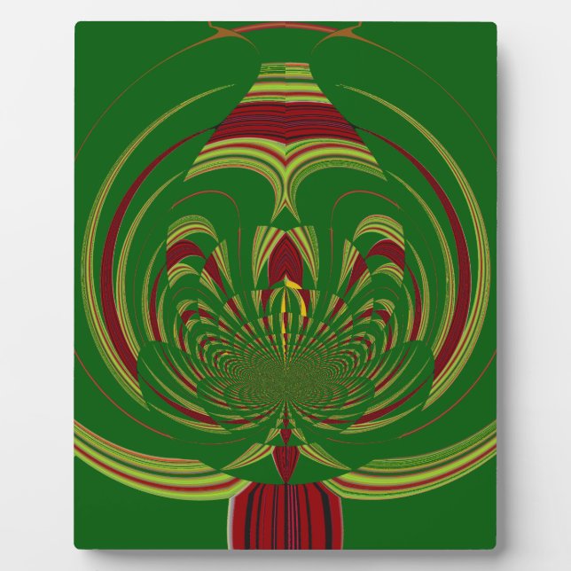 Grüne Blume Fotoplatte (Vorderseite)