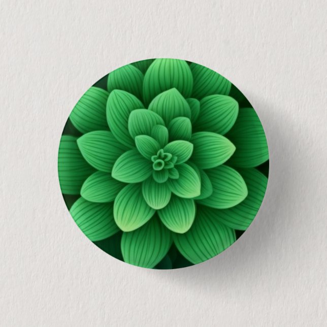 Grüne Blume - Hintergrund-77761 Button (Vorderseite)