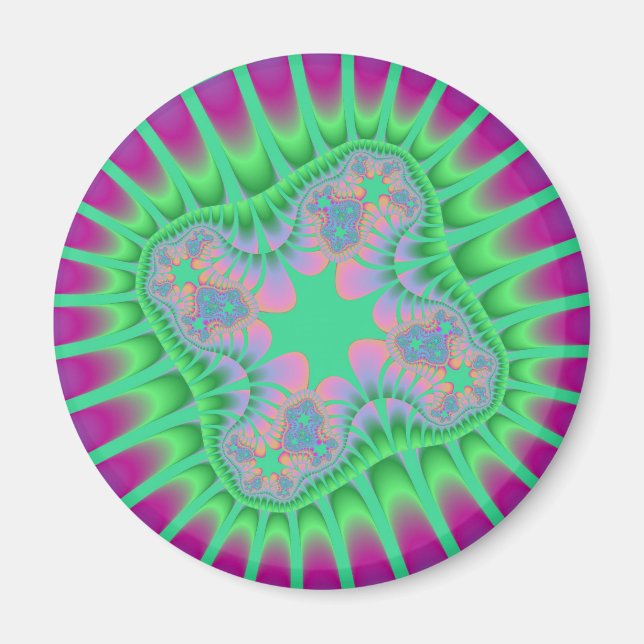 Grüne Blume Magnet (Vorne)
