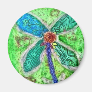 Grüne Blume Magnet