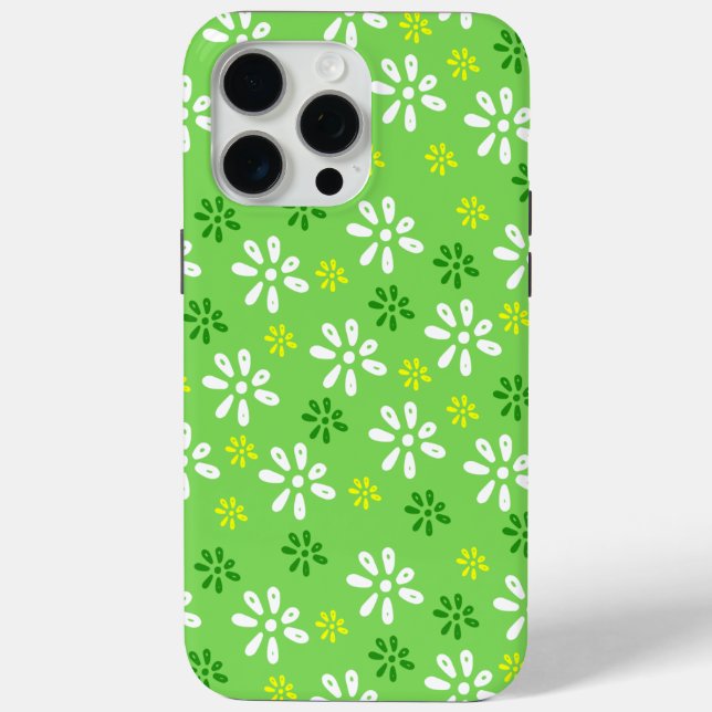 Grüne Blume Muster iPhone 15 Pro Max Fall Case-Mate iPhone Hülle (Rückseite)