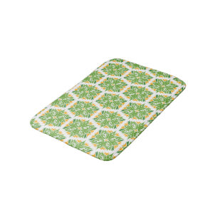 Grüne Blume, Muster von Blume, Blumenmuster Badematte