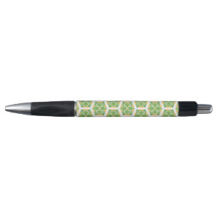 Grüne Blume, Muster von Blume, Blumenmuster Kugelschreiber