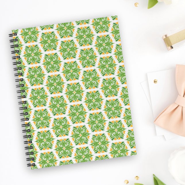 Grüne Blume, Muster von Blume, Blumenmuster Notizbuch (Von Creator hochgeladen)