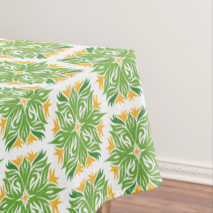Grüne Blume, Muster von Blume, Blumenmuster Tischdecke