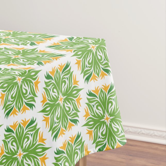 Grüne Blume, Muster von Blume, Blumenmuster Tischdecke (Beispiel)
