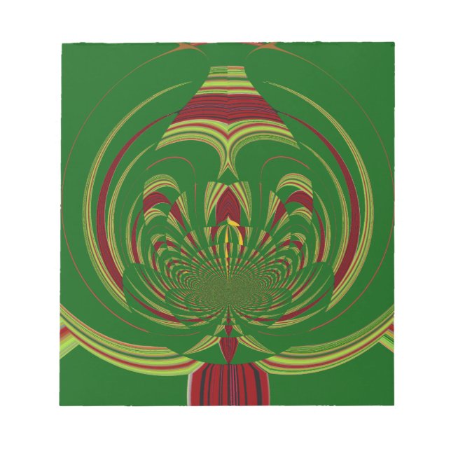 Grüne Blume Notizblock (Vorderseite)